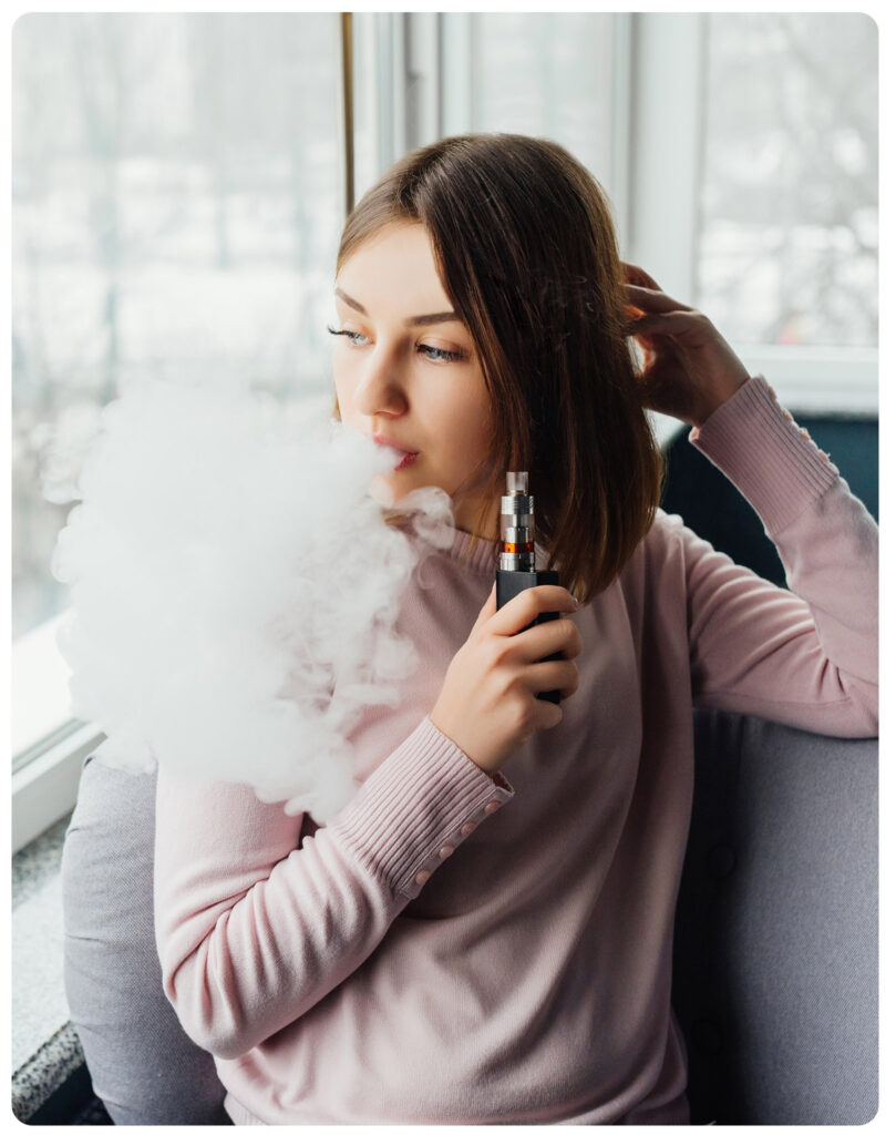 teen girl vaping